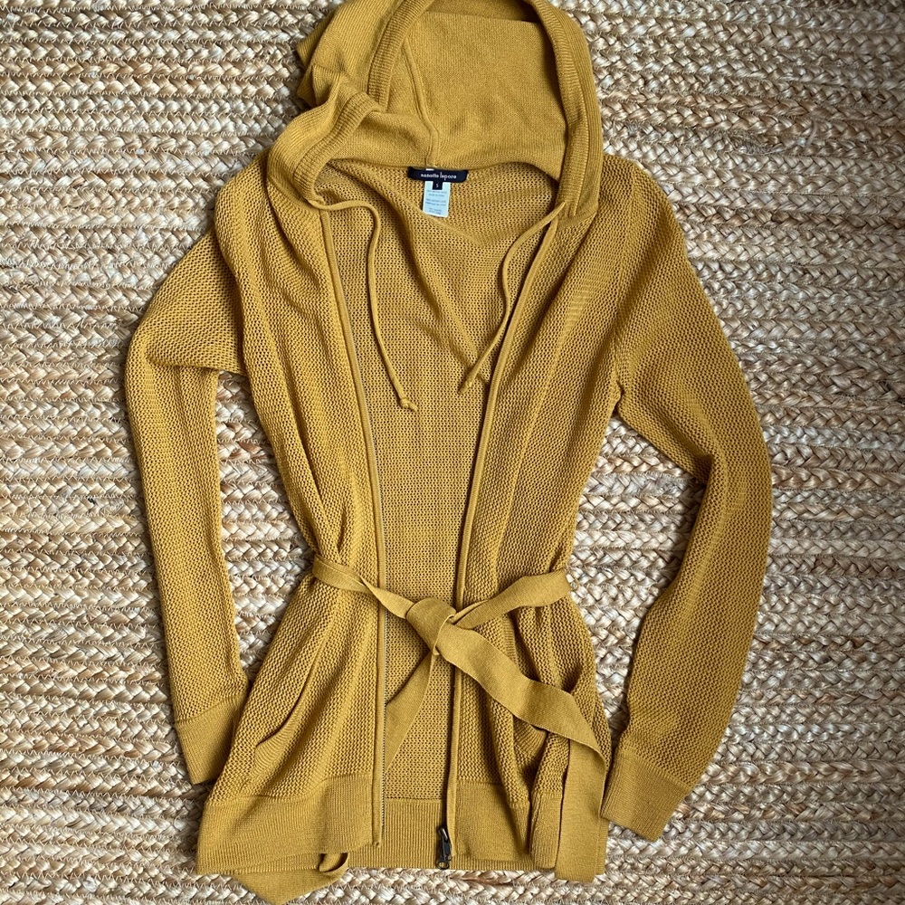 Nanette Lepore sweater jacket mustard